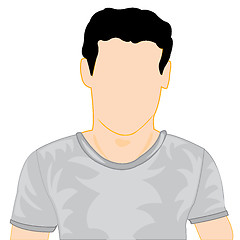 Image showing Silhouette of the person in t-shirt