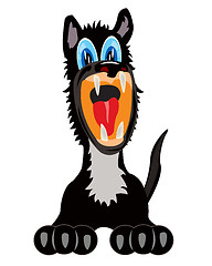 Image showing Irritating blackenning dog
