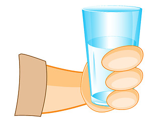 Image showing Glass in hand of the person