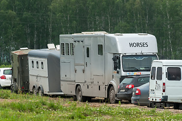 Image showing Transport for horses with trailer