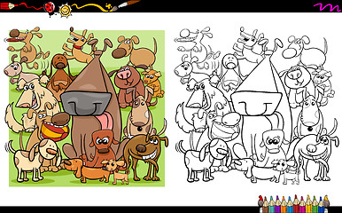 Image showing dog characters coloring book