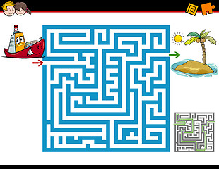 Image showing maze activity for children