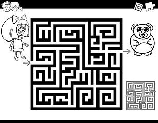 Image showing maze or labyrinth coloring page