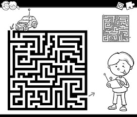 Image showing maze or labyrinth coloring page