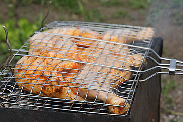 Image showing Roast chicken on grill