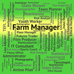 Image showing Farm Manager Represents Cultivate Agrarian And Farmstead