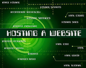 Image showing Hosting A Website Indicates Webhosting Internet And Domains