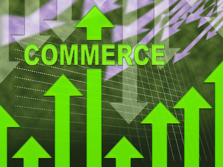 Image showing Commerce Graph Represents Ecommerce Trade And Forecast