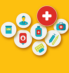 Image showing Set colorful medical icons for your design