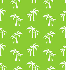 Image showing Seamless Pattern with Tropical Palm Trees