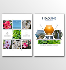 Image showing Business Brochures, Blur Backgrounds with Infographic Elements