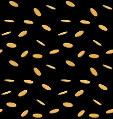 Image showing Seamless Pattern with Golden Pennies