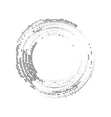 Image showing Background border from dots path form circles