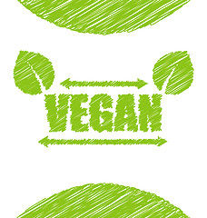 Image showing Vegetarian Green Text Label