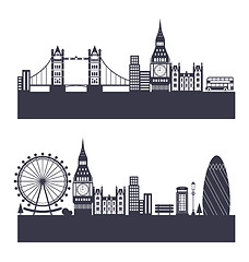 Image showing Silhouette Background of Abstract London Skyline