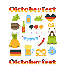 Image showing Oktoberfest Colorful Symbols Isolated