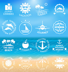 Image showing Set Summer Labels,Templates