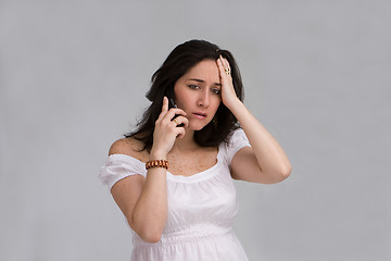 Image showing Woman on phone