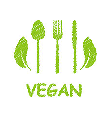 Image showing Green Healthy Food Icon