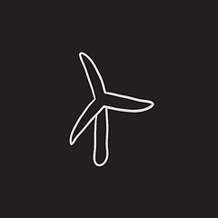 Image showing Windmill sketch icon.