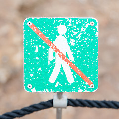 Image showing Forbidden to walk over here - Iceland