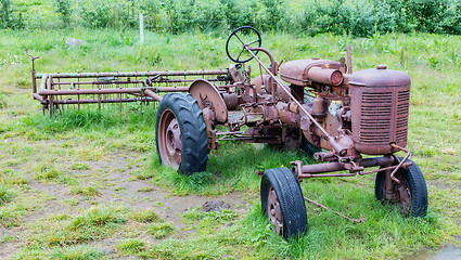 Image showing Old tractor in Iceland