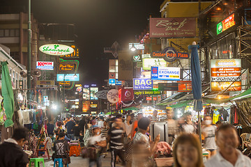 Image showing Signs along Khao San Road