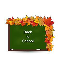 Image showing School Board with Maple Leaves