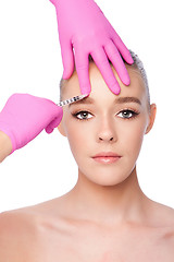 Image showing Injection facial skincare spa beauty treatment