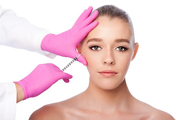 Image showing Injection facial skincare spa beauty treatment