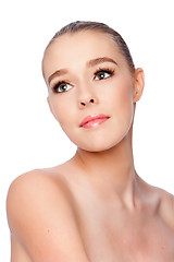 Image showing Beauty spa cosmetics female face