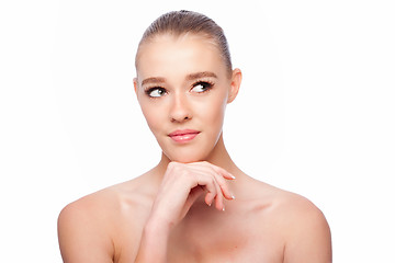 Image showing Beauty cosmetics female face