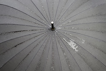 Image showing raindrops on the umbrella