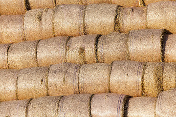 Image showing stack of straw in the field