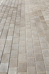 Image showing the road from the concrete tiles