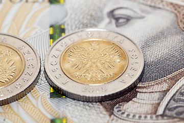 Image showing Polish Zloty closeup