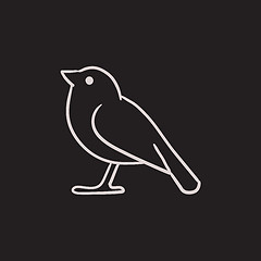 Image showing Bird sketch icon.