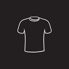 Image showing Male t-shirt sketch icon.
