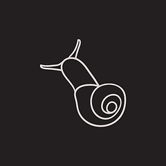 Image showing Snail sketch icon.