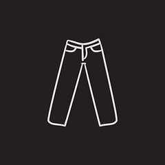 Image showing Trousers sketch icon.