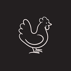 Image showing Chicken sketch icon.