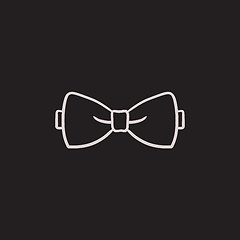 Image showing Bow tie sketch icon.