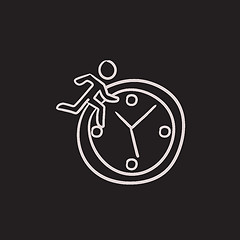 Image showing Time management sketch icon.