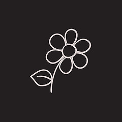 Image showing Flower sketch icon.