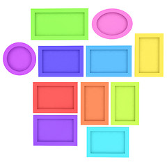 Image showing Abstract frames. Conceptual design. 3D illustration