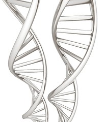 Image showing DNA structure model. 3d illustration