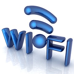 Image showing WiFi symbol. 3d illustration