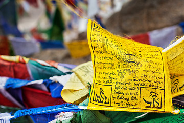 Image showing Tibetan Buddhism prayer flags lungta