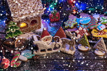 Image showing Gingerbreads for new years and christmas