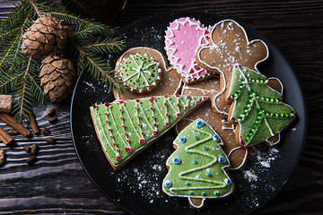 Image showing New year homemade gingerbread